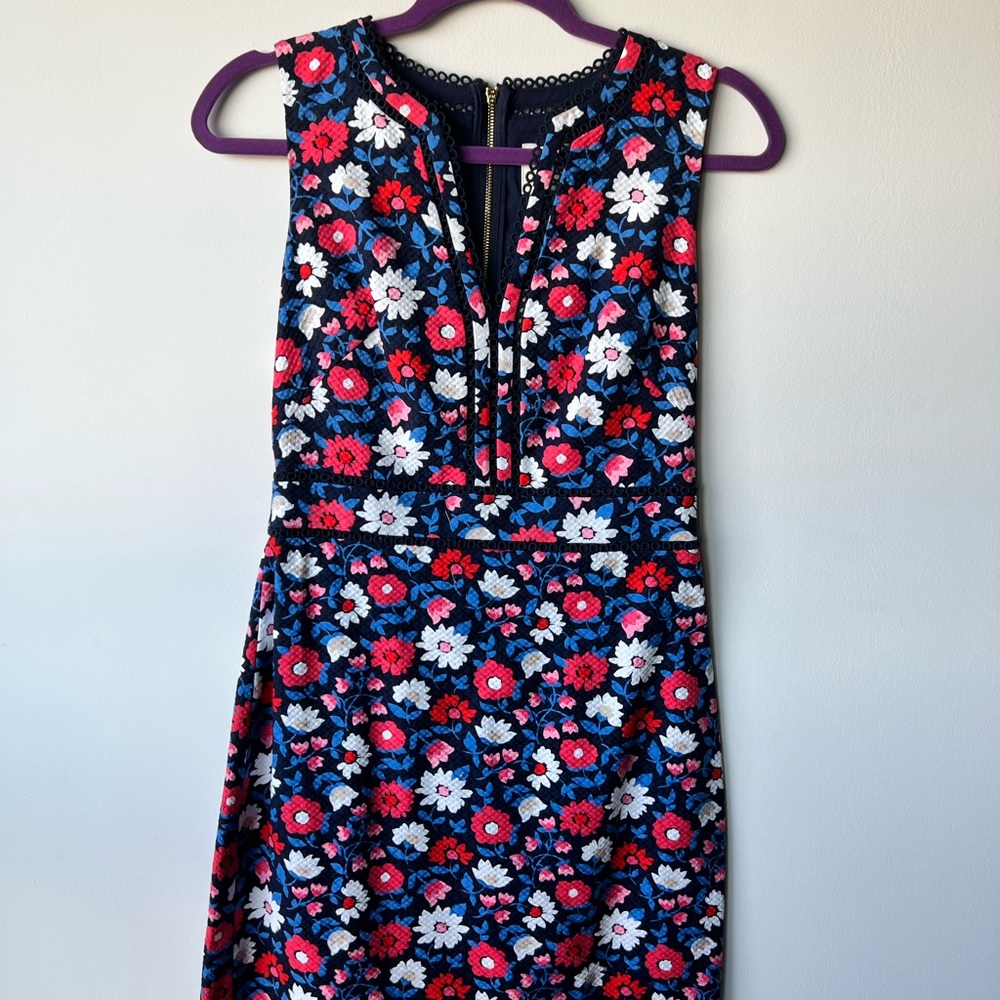 kate spade floral print strapless dress